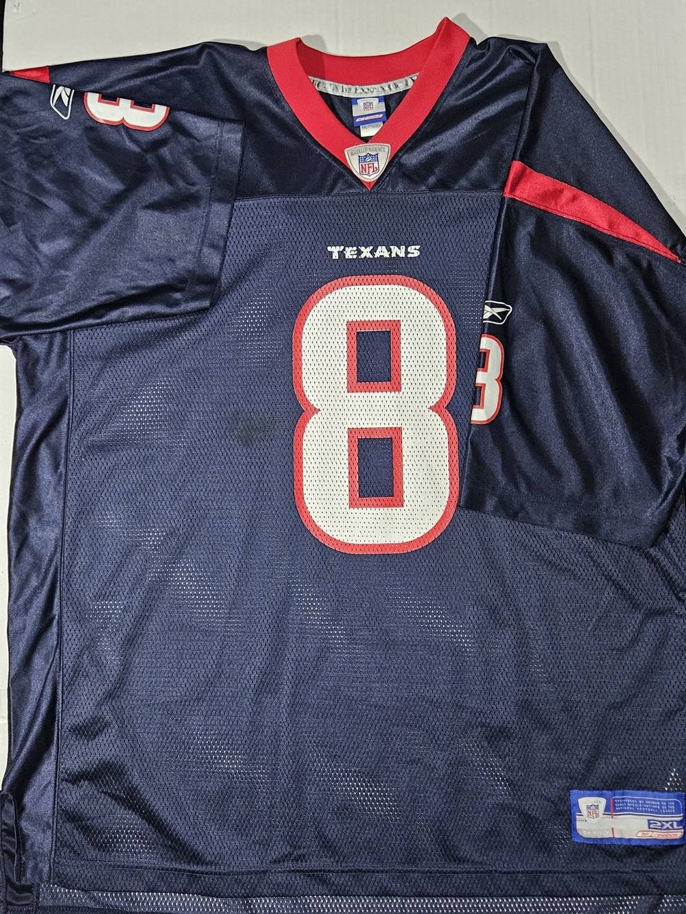 Vintage Reebok Houston Texans David Carr Jersey #8 Blue - XXL